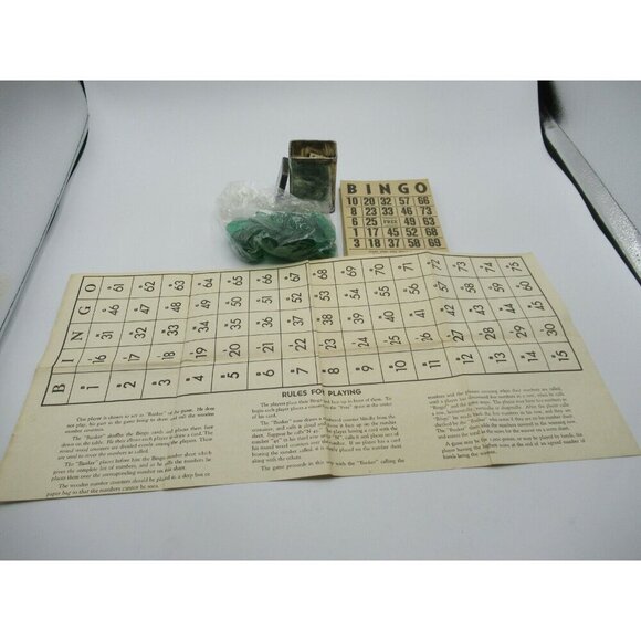 Somerville Bingo Game Made in Canada Complete 18 Card Set Chips - Picture 8 of 9